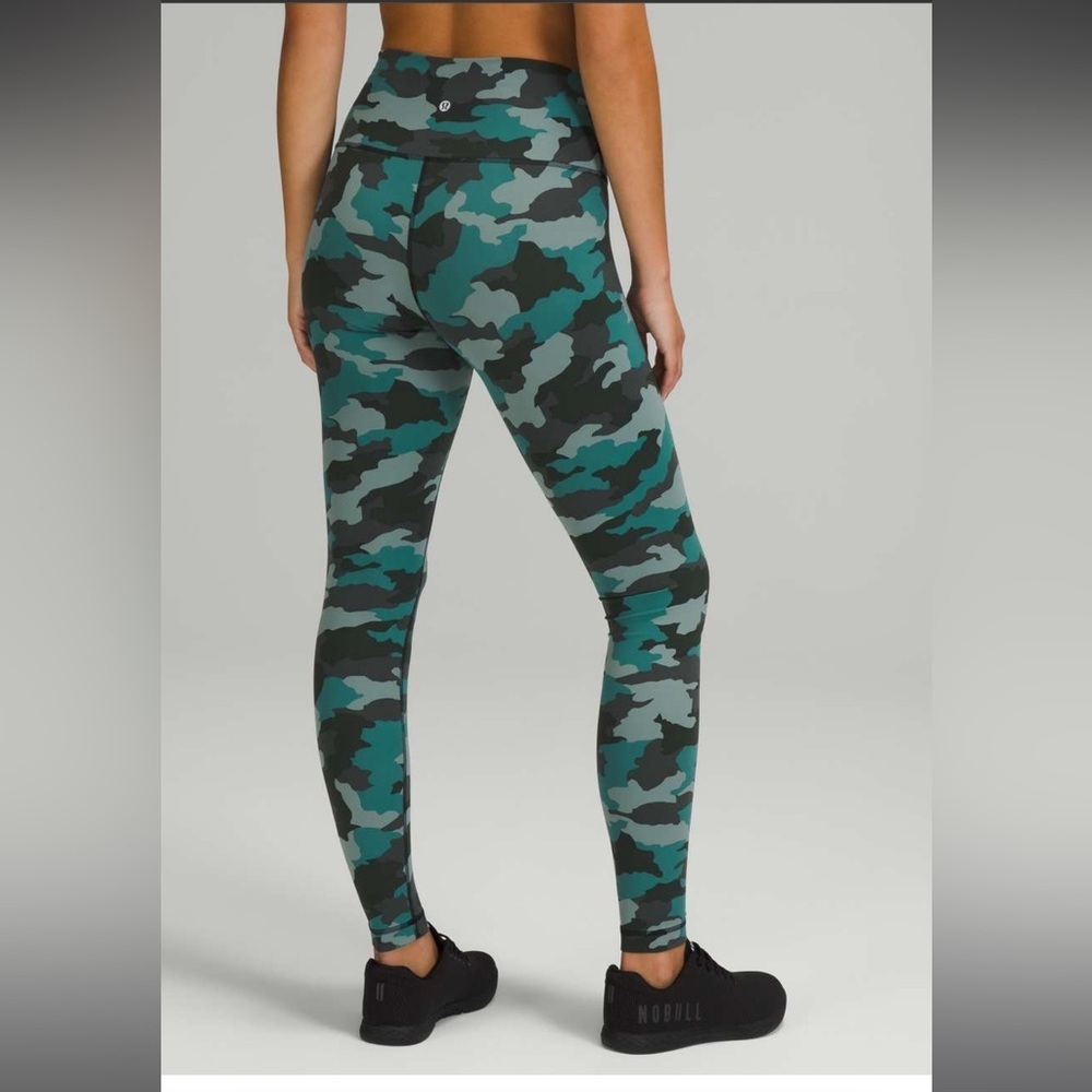 Lululemon Wunder Train High-Rise tight 28” size 4 Heritage 365 Camo Tidewater - Picture 2 of 8